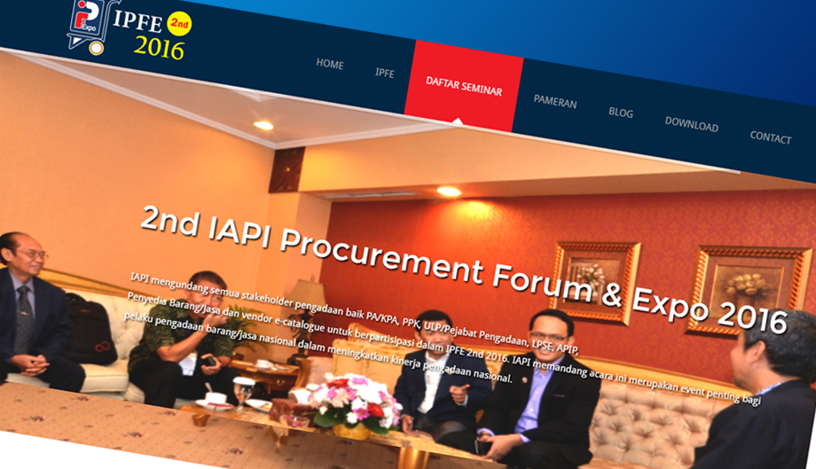 jasa layanan web cms ipfe-(indonesian-procurement-forum-&-expo)-2016