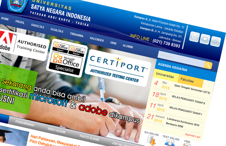 jasa layanan web cms universitas-satya-negara-indonesia