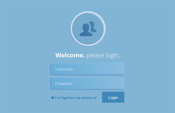 animated login form