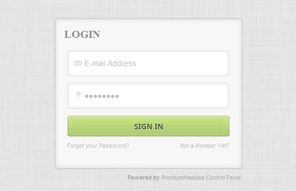 login page templates